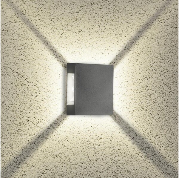Brilagi - LED exteriérové nástenné svietidlo QUADRAY LED/4W/230V antracitové IP65