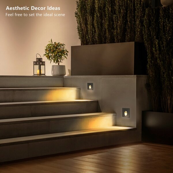 Brilagi - LED vonkajšie zapustené svietidlo STAIRDOT LED/2W/230V čierne IP65 hranaté