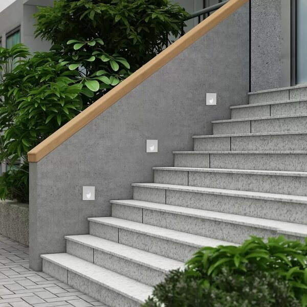 Brilagi - LED vonkajšie zapustené svietidlo STAIRDOT LED/2W/230V biele IP65 hranaté