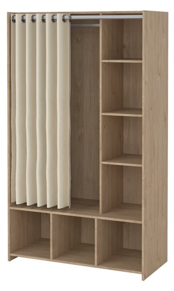 Bielo-béžová šatníková skriňa v dekore duba 105x180 cm Kit – Tvilum