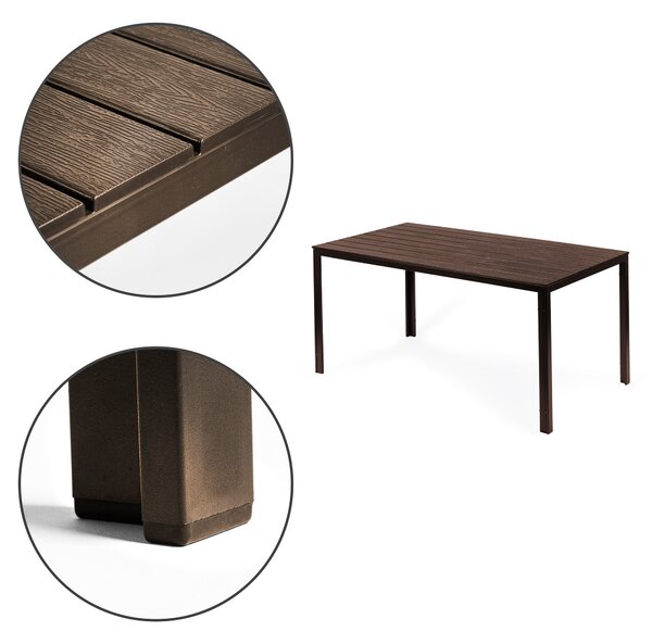 ModernHome Záhradný stôl 156 x 78 cm Hnedý