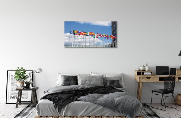 Obraz canvas niekoľko vlajok 100x50 cm