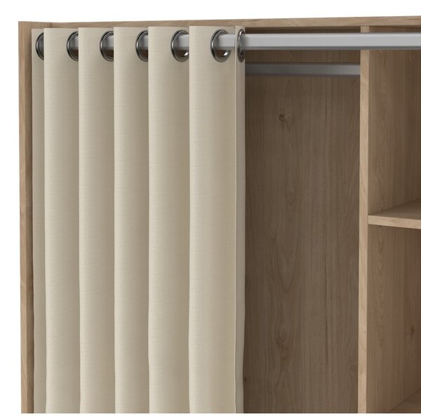 Bielo-béžová šatníková skriňa v dekore duba 105x180 cm Kit – Tvilum
