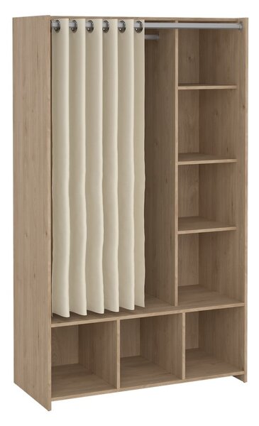Bielo-béžová šatníková skriňa v dekore duba 105x180 cm Kit – Tvilum
