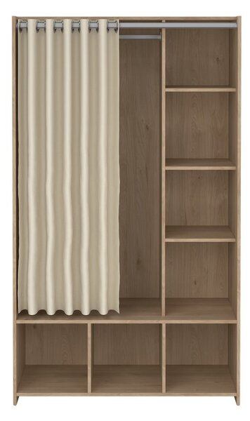 Bielo-béžová šatníková skriňa v dekore duba 105x180 cm Kit – Tvilum