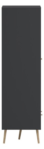 Antracitová šatníková skriňa 99x200 cm Bodo – Tvilum
