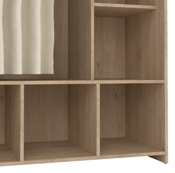 Bielo-béžová šatníková skriňa v dekore duba 105x180 cm Kit – Tvilum