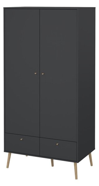 Antracitová šatníková skriňa 99x200 cm Bodo – Tvilum