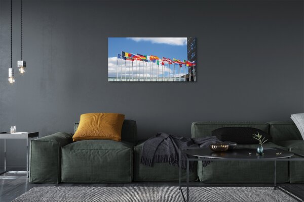 Obraz canvas niekoľko vlajok 100x50 cm