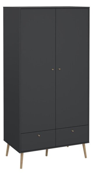 Antracitová šatníková skriňa 99x200 cm Bodo – Tvilum