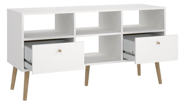 Biely TV stolík 117x61 cm Bodo – Tvilum