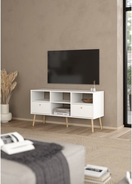 Biely TV stolík 117x61 cm Bodo – Tvilum