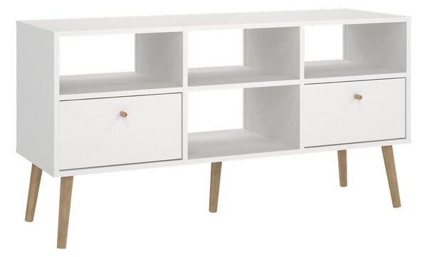 Biely TV stolík 117x61 cm Bodo – Tvilum