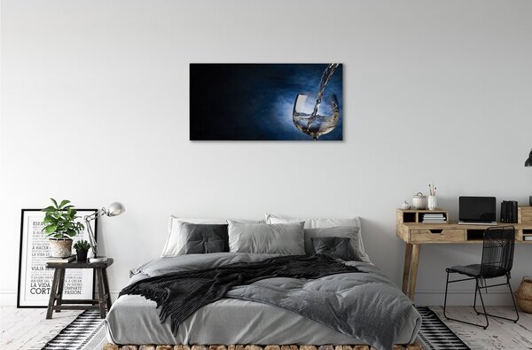 Obraz canvas Biele víno sklo 100x50 cm