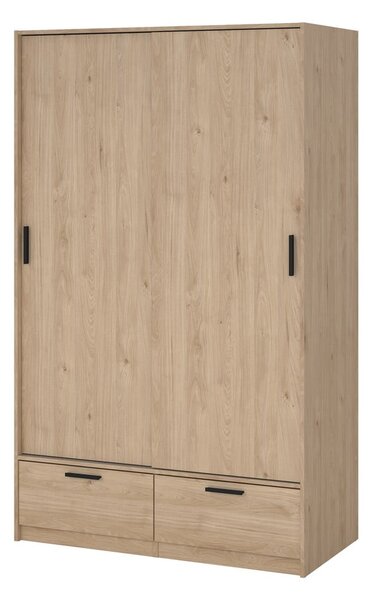 Šatníková skriňa v dekore duba s posuvnými dverami v prírodnej farbe 121x200 cm Line – Tvilum
