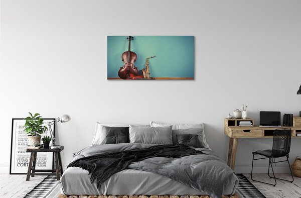 Obraz canvas husle rúrka 100x50 cm
