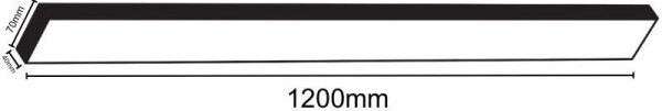 LED Stropné svietidlo LED/32W/230V 4000K 120x7 cm čierna