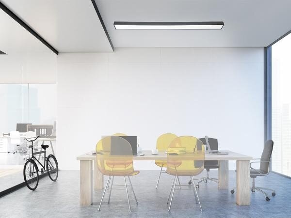 LED Stropné svietidlo LED/32W/230V 4000K 120x7 cm čierna