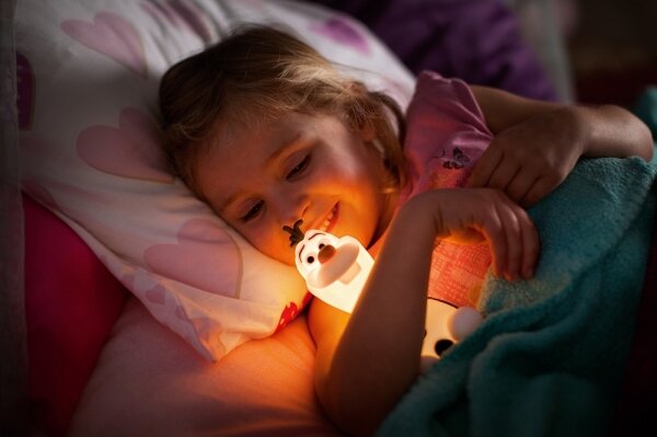 Philips 71768/08/16 - LED detská lampa DISNEY FROZEN OLAF LED/0,3W/2xAAA snehuliak
