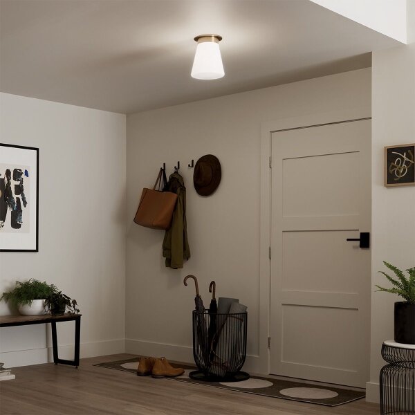 Kichler KL-ALBERS-F-T-CPZ-Stropné svietidlo ALBERS 1xE27/40W/230V, priemer 21,6 cm, bronz