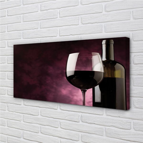 Obraz canvas Fľaša a pohár FINA 100x50 cm