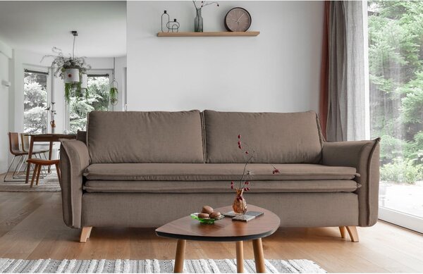 Svetlohnedá rozkladacia pohovka 225 cm Charming Charlie – Miuform