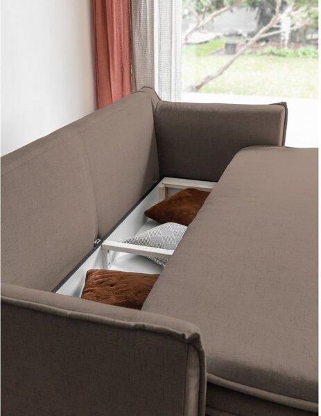 Svetlohnedá rozkladacia pohovka 225 cm Charming Charlie – Miuform