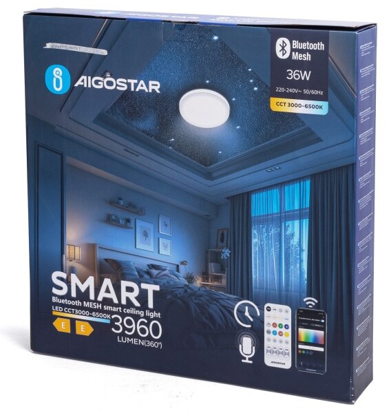 Aigostar - LED stropné svietidlo LED/36W/230V + diaľkové ovládanie
