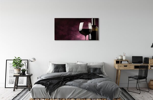 Obraz canvas Fľaša a pohár FINA 100x50 cm