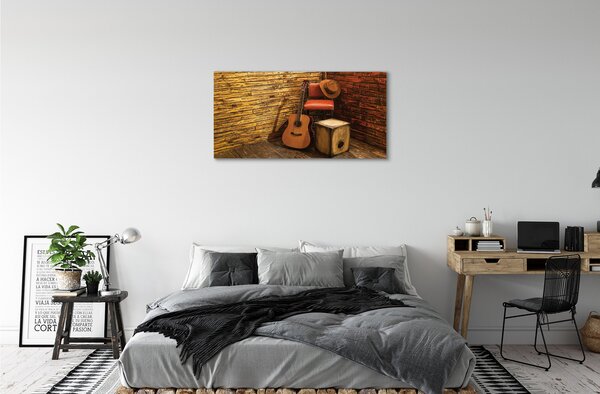 Obraz canvas Gitaru hat stoličky 100x50 cm