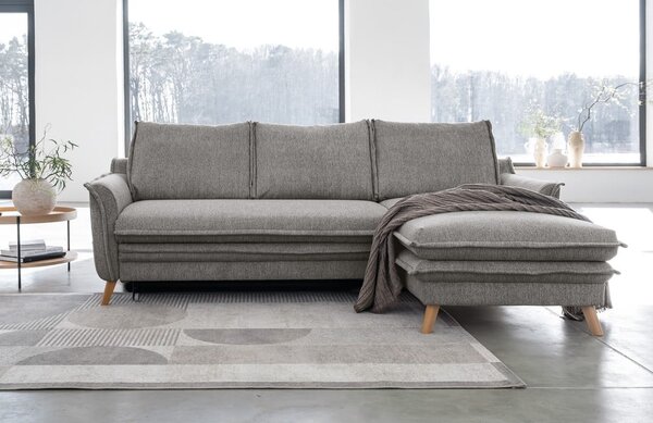 Sivá rozkladacia rohová pohovka (pravý roh) Charming Charlie – Miuform
