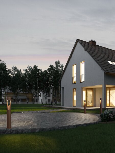 Vonkajšia stojaca lampa Row kortenová 7 W – Hnedá (9100923)
