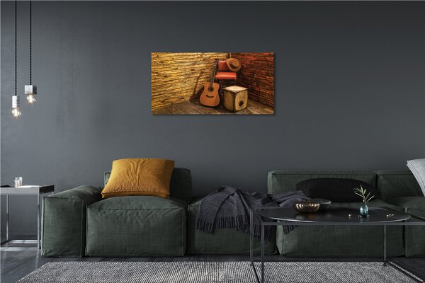 Obraz canvas Gitaru hat stoličky 100x50 cm