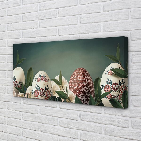 Obraz na plátne Listy vajcom kvety 100x50 cm