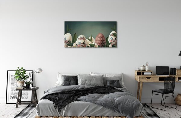 Obraz na plátne Listy vajcom kvety 100x50 cm