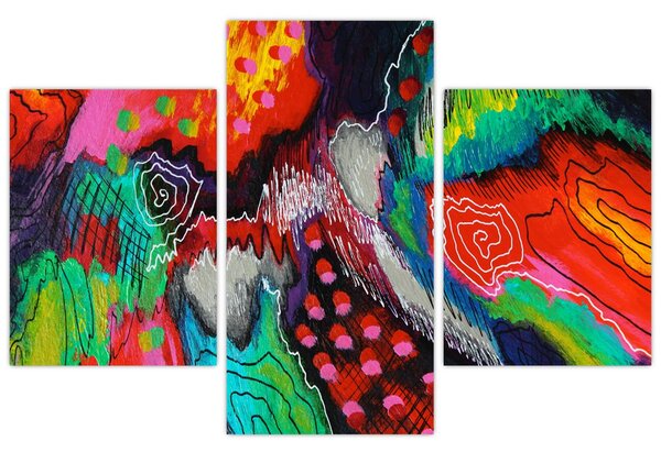 Obraz abstraktné - farby (90x60 cm)