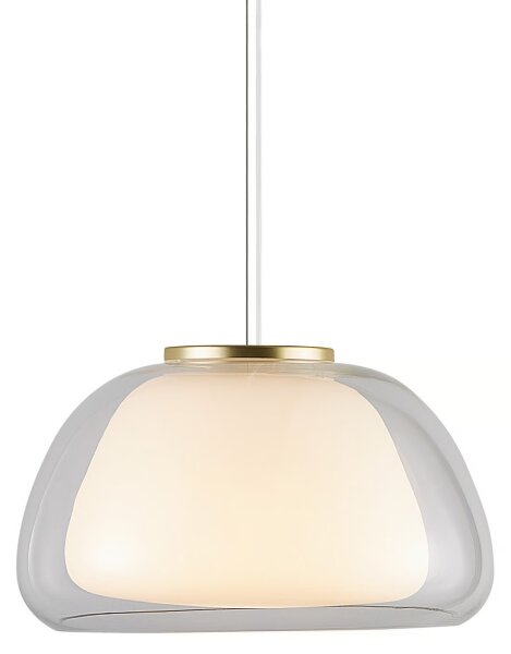 Nordlux - Závesné svietidlo na lanku JELLY 1xE27/40W/230V biela/číra pr. 39 cm
