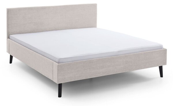 Béžová čalúnená dvojlôžková posteľ bez roštu 180x200 cm Avola – Meise Möbel
