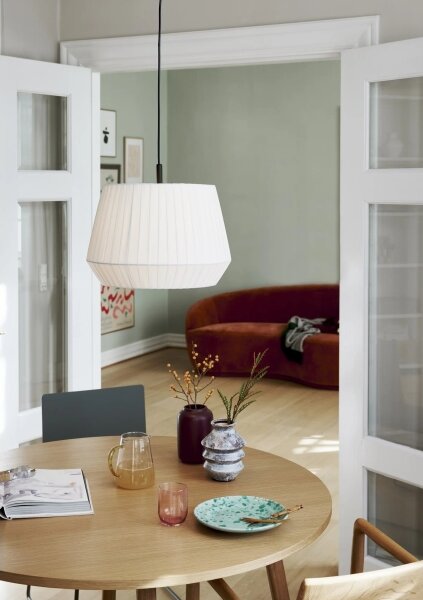 Nordlux - Závesný luster na lanku DICTE 1xE27/60W/230V pr.40 cm biely