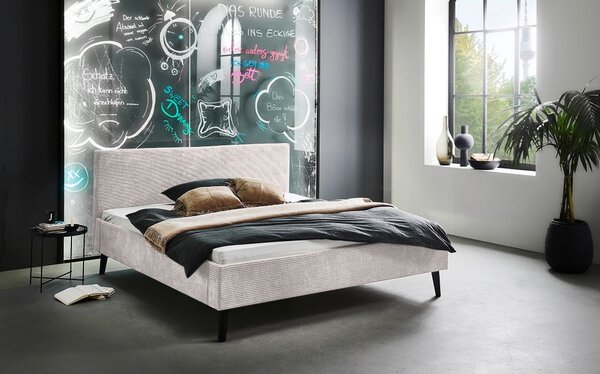 Béžová čalúnená dvojlôžková posteľ bez roštu 180x200 cm Avola – Meise Möbel