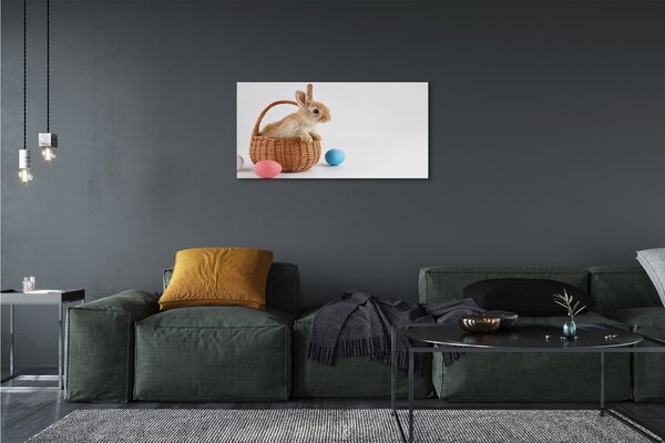 Obraz na plátne králiky vajcia 100x50 cm