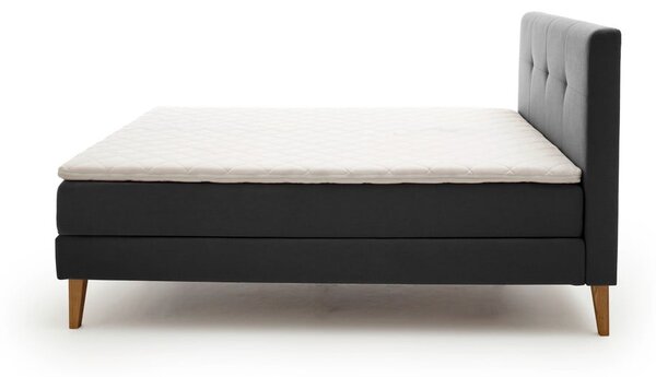 Antracitová boxspring posteľ 180x200 cm Stockholm – Meise Möbel