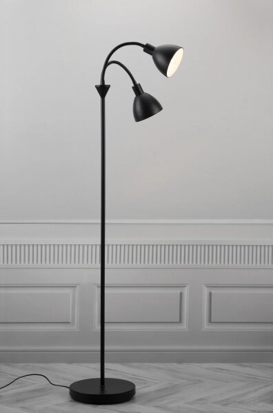 Nordlux - Stojacia lampa RAY 2xE14/25W/230V čierna