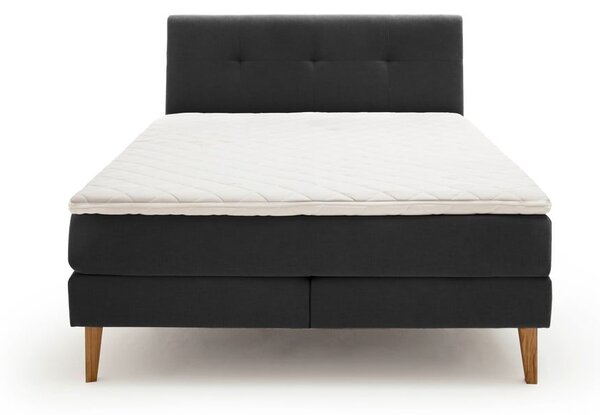 Antracitová boxspring posteľ 180x200 cm Stockholm – Meise Möbel