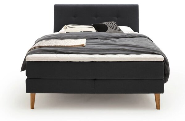 Antracitová boxspring posteľ 180x200 cm Stockholm – Meise Möbel
