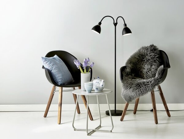 Nordlux - Stojacia lampa RAY 2xE14/25W/230V čierna