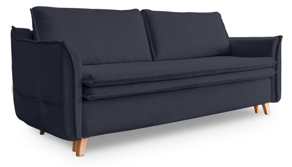 Tmavosivá/antracitovosivá rozkladacia pohovka 225 cm Charming Charlie – Miuform