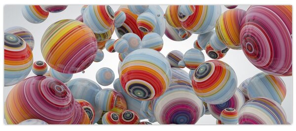 Obraz maľovaných gulí (120x50 cm)