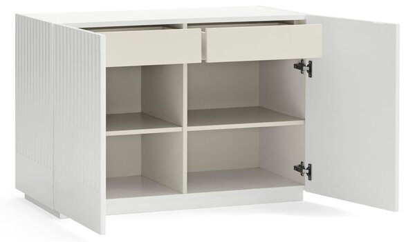 Biela nízka komoda 100x70 cm Doric – Teulat