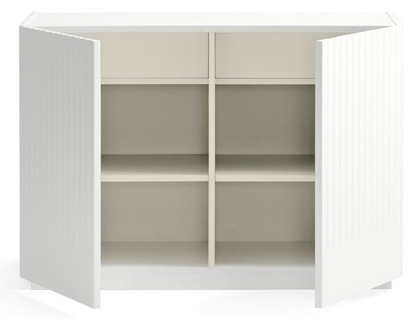 Biela nízka komoda 100x70 cm Doric – Teulat
